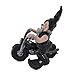 Zeckos Nowaday Gnomes Motorcycle Bikers- Male Dude on Black Bike and Female Chick Gnome on White Cycle Figurine Statue