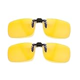 Gudzws Clip on Anti Blue Light Filter Glasses UV
