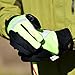 Vgo... 2-Pairs -4℉ or above 3M Thinsulate C100 Lined High Dexterity Touchscreen Synthetic Leather Winter Warm Work Gloves, Waterproof Insert (Size XL, Black, Fluorescent Green, SL8777FW)