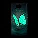 HuaWei Y5 2017 Case, Luminous Noctilucent Glow in the Dark Case Matching Design Protective Phone Back Cover TPU Shell Case for HuaWei Y5 2017 (butterfly)