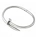 Baoli Titanium 18k Gold Nail Cuff bangle bracelet (silver)