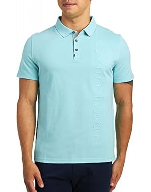 Calvin Klein Men's Short Sleeve Debossed Logo Polo