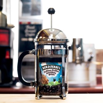 Ben & Jerry's - Vermont's Finest Ice Cream, Non-GMO - Fairtrade - Cage-Free Eggs - Caring Dairy - Responsibly Sourced Packaging, Coffee, Coffee BuzzBuzzBuzz!, Pint (4 Count)