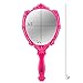 PROBEAUTIFY Decorative Hand Held Mirror | Butterfly Design | 180 Degrees Folding | Portable Travel Makeup Mirror (Hot Pink, 10