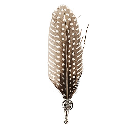 SunniMix Vintage Peacock Feather Brooch Lapel Pin Men Women Shirt Suit Wedding Accessory - Coffee - Thumbnail 7
