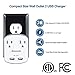 DEWENWILS Multi Outlet Plug 2 AC Outlets with Dual USB Ports (3.1A Total), Small USB Wall Charger Adapter for Travel/Home/Cruise Ship/GFCI, ETL Listed, White