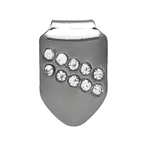 HongBoom New Hip Hop Gold Plated Bling Bling Teeth Fangs Grillz Caps Top & Bottom Dental Grill Zircon Set (Black Gun)