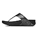FitFlop Women's Lulu Shimmersuede Flip Flop, Black, 7 M US