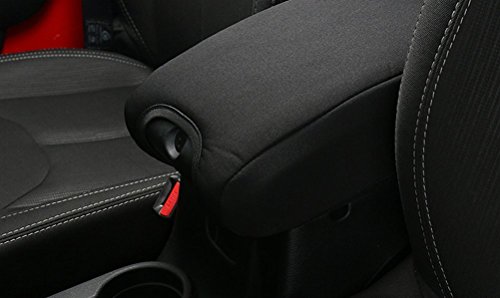 FMtoppeak Neoprene Center Console Armrest Cushion Pad Guard for 2011-2017 Jeep Wrangler JK Sahara Sport Rubicon X & Unlimited