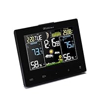 Wittime Home Weather Station, Weather Monitoring Clock with Snooze funcation, Barometric Pressure, Indoor Outdoor Thermometer, Weather Sensor, Room Hygrometer, Alarm Clock, Calendar