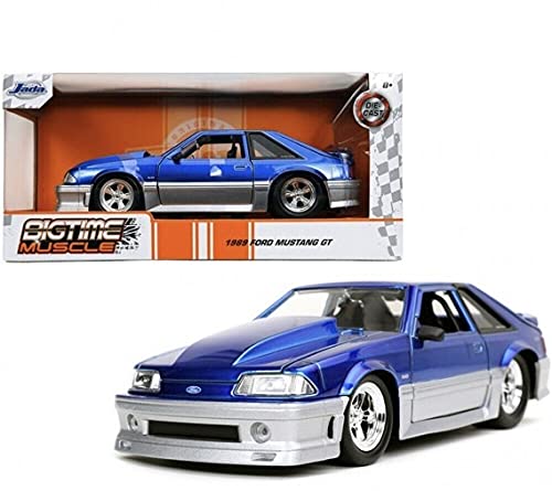 muscle Bigtime 1989 Ford Mustang Gt Blue and gray 1/24 opening Bonnet and Doors
