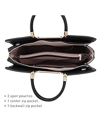 Bolso de mano para mujer con asa superior y cartera a juego