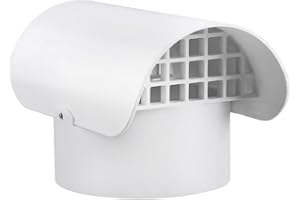 HOLDLY 3 Inch Vent Cap for Schedule 40 Pipes, Radon Fan Pipe Cover/Roof Vent Pipe Cover, Prevents Rain, Snow, Animals, Leaves, Pine Cones (3 inch Radon Vent Cover, Exhaust Vent Cap)