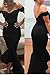 Astylish Womens Evening Dress Off Shoulder Flouncing Mermaid Formal Prom Gowns Medium Black
