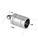 HooAMI Stainless Steel Leather Cord End Bead Loop Barrel Clasp Silver Tone 20pcs(Fit 4mm Cord)