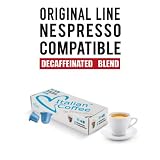 Decaf capsules, Nespresso compatible pods, by Italian Coffee (Decaffeinated Espresso, 120 pods)