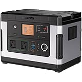 SUAOKI G500 Portable Power Station 500Wh Solar Generator Quiet Lithium Rechargeable Power Supply with 300W AC Inverter, 12V DC, 12V Car, USB/Type-C Quick Charge Port for Emergency Camping CPAP Outdoor