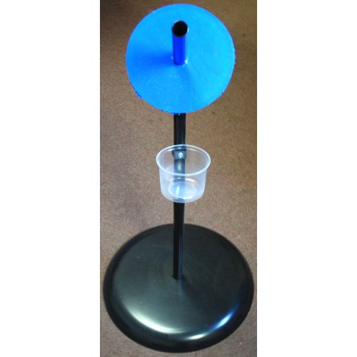 Angled 39" Plastic Bag Floor Stand w/ Twist Tie Holder Cup