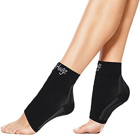 Ankle Sleeve Plantar Fasciitis Compression for Men Women Heel Arch Support (A.) Pink - 1 Pair (FA Ankle Sleeve), Small/Medium)
