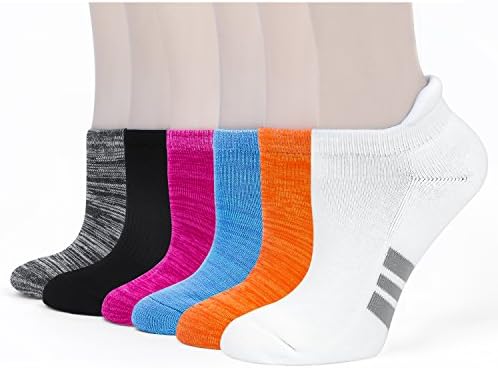 Women's Cotton Ankle Low Cut Athletic Socks for Running (6 Pairs)