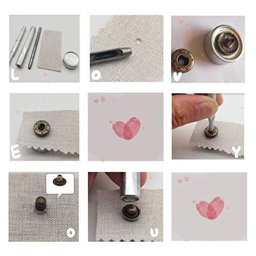 Fuman Forest 80 Sets Snap Fasteners Kit, 15mm Metal Snap Buttons Press Studs with 4 Pieces Fixing Tools, 4 Color Clothing Snaps Kit for Clothing Leather, Jacket, Jeans Wear, Bracelet, Bags