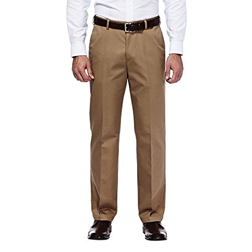 Haggar 41114957522 Men's Work To Weekend Expandable Waist Pant, Brown - 40-31