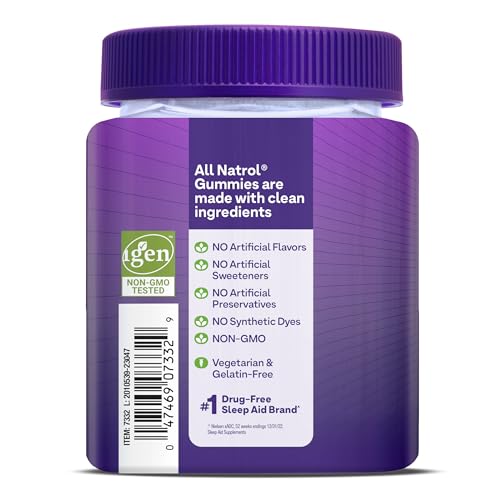 NATROL MELATONIN GUMMIES, SLEEP SUPPORT, 90 STRAWBERRY-FLAVORED ADULT MELATONIN GUMMIES, 5 MG SLEEP AIDS FOR ADULTS