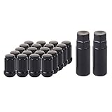 HanAuto Black Lug Nuts with 2 Key (12mm x 1.5 Thread Size) - Pack of 20 Wheel Lug Nuts, 63512K202