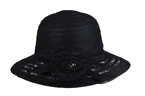 Dantiya Summer Lace Beach Sun Hat Kentucky Derby Church Dress Bucket Hat