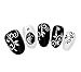Nicedeco Beautiful & Fun & Colorful & Fashion Nail Stickers/Tattoo/Decals Water Transfer Decals Black/White Leaf & Swirls Pattern