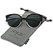 SOJOS Womens Retro Vintage Half Metal Frame Cateye Sunglasses SJ2035 with Black Frame/Grey Lens