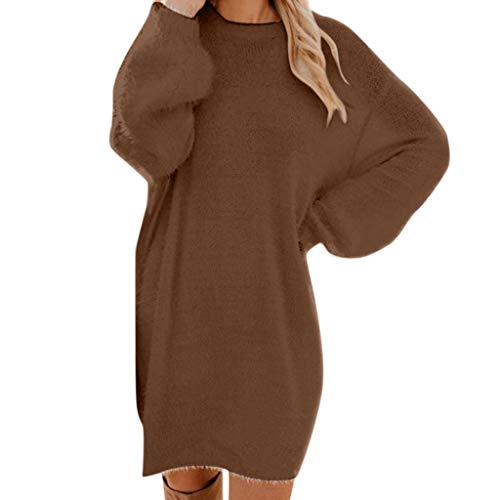 Handyulong Womens Sweatshirt Dress Casual Loose Oversized Knitted