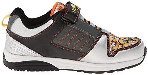 Despicable Me Googly-Eye Athletic Shoe Sneaker, Silver, 1 Child US Little Kid