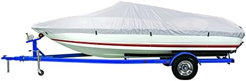 GOODSMANN Reflective Polyester Boat Cover B- Fits 16'-19' V-Hull Fishing Boats - Beam Width To 96"