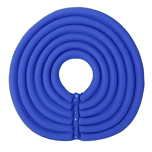 Soft Pet Recovery Collar,Anti Bite Waterproof Cone Collar for Dogs and Cats (L, Blue)