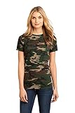 District Made Ladies Perfect Weight Camo Crew Tee - X-Large - Military Camo