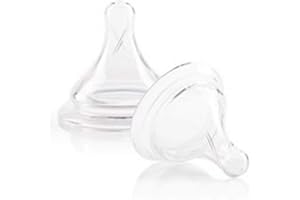 Joovy Boob Nipples with Elongated Shape to Mimic Mom and Available in 5 Flows Including X-Cut Extra Fast Flow for Thicker Foods - Compatible with Joovy Boob Bottle Line (Clear, Stage 3, 2 Count)