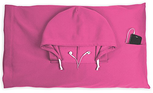 HoodiePillow Hooded Pillowcase - Pink