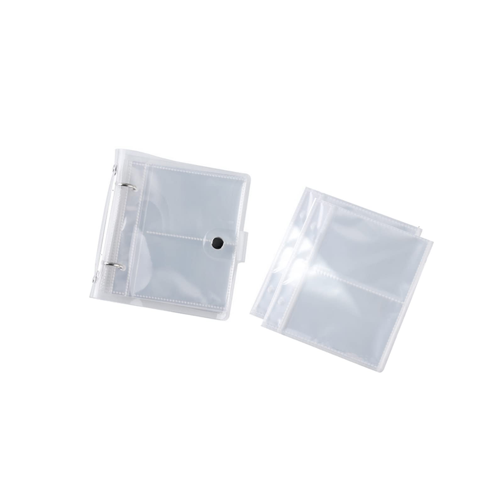 Rikyo 2x3'' Photo Sleeves,200 Pockets Album,Photo Flip Book,Card Sleeve Mini Album,Waterproof Pocket Holder, for Name Card,Wallet Size with Refillable (3.5x2.5''Clean)