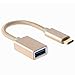 Type C Adapter, CableCreation USB C to USB 3.0 A Female Adapter Cable, USB-C OTG Cable, for New Macbook,Huawei MateBook & New Type C devices and More Type C devices, 0.5ft/ Gold