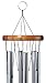 Brooklyn Basix Freedom Chime for Patio, Garden, Terrace and Balcony - Beautiful Outdoor Decor - Easy to Install Wind Chimes - Durable and Hand Tuned (Natural/Matte Silver, Medium 29