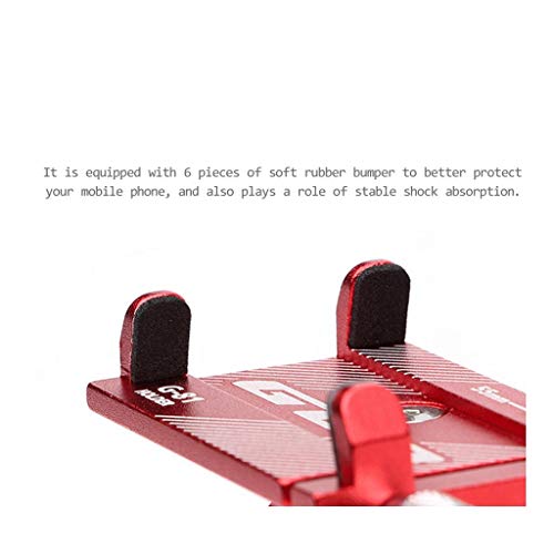 Universal Bike Phone Mount Motorcycle Handlebar Holder Adjustable Suitable For 3.5 To 6.2 Inches Phones Anti-Slip Mobile Phone Stand Holder For Xiaomi Mijia M365 Electric Bicycle Holder (Red, G-81)