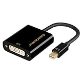 Active Mini DP to DVI, CableCreation Mini DisplayPort (Thunderbolt 2) to DVI Adapter 1080P Support Eyefinity Compatible with MacBook Pro, Mac Mini, iMac etc. HD Monitors, 15CM / Black