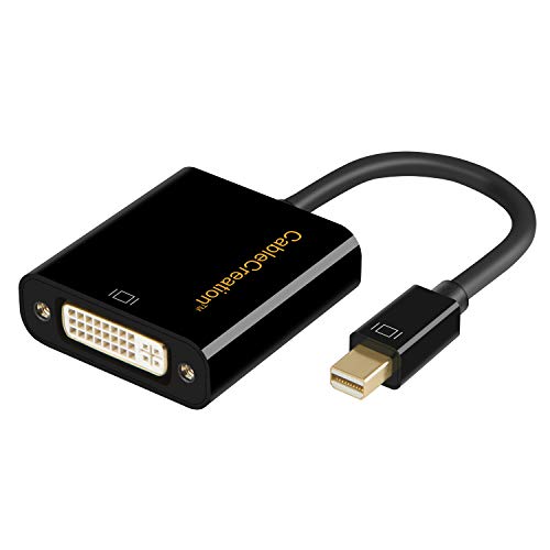 Active Mini DP to DVI, CableCreation Mini DisplayPort (Thunderbolt 2) to DVI Adapter 1080P Support Eyefinity Compatible with MacBook Pro, Mac Mini, iMac etc. HD Monitors, 15CM / Black