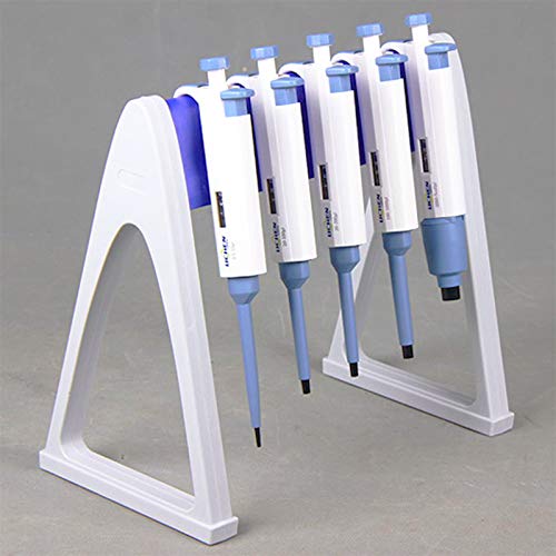 Lab Linear Pipettor Stand Rack, Hold Up 6 Micropipettes, Premium Engineering Plastic Polymer, Excellent Chemical Reagent Corrosion Resistance