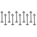CrazyPiercing 10PCS 16G Stainless Steel 3mm Ball Labret Monroe Lip Ring/Tragus/Helix Earring Stud Barbell Body Piercing Jewelry (10mm)