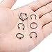 SCERRING 6PCS 16G Stainless Steel Hinged Seamless Septum Hoop Nose Ring Horseshoe Rings Cartilage Daith Tragus Clicker Retainer Body Piercing Jewelry Clear CZ Black