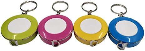 4pcs candy color Retractable Measuring Tapes with Keychain 1.5M 60 Inch Stay Healthy Pocket Sports Ruler