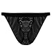 ACSUSS Men's Shiny Satin Flutter Sissy Panties Male Crossdress Lingerie Underwear Black X-Large(Waist 35.0-53.5