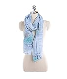 Rose Printed Scarf For Womens Girls Soft Lightweight Wrap Shawl Elegant Gorgeous Fashion Scarves